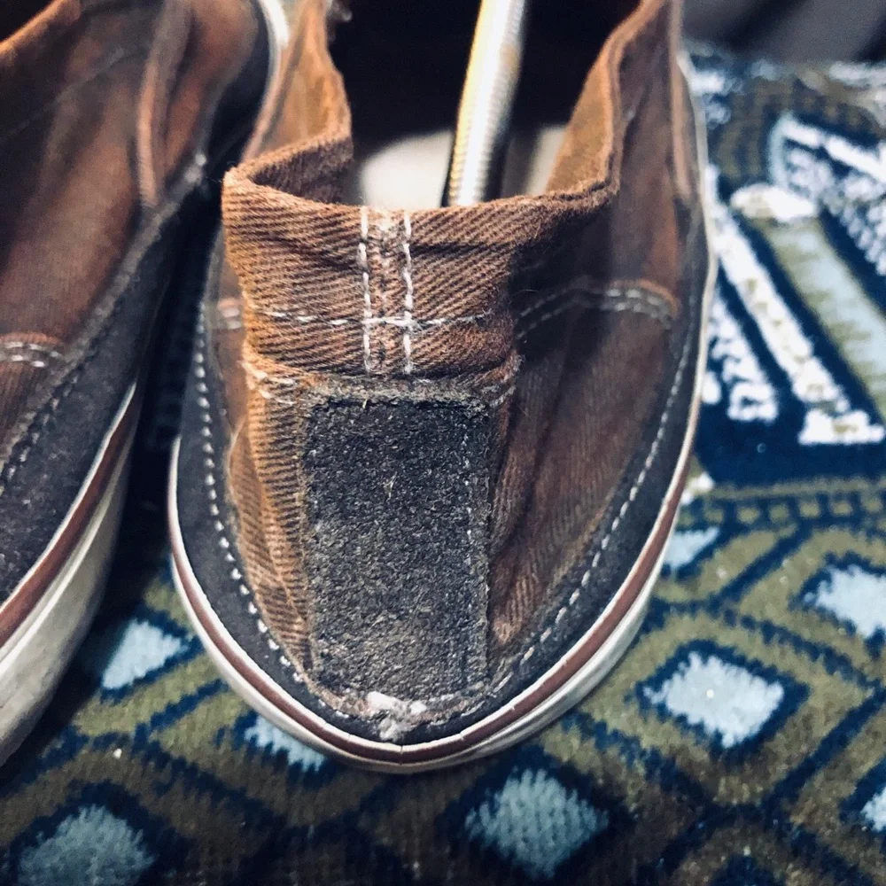 Crevo Brown Slip-On Canvas Loafers